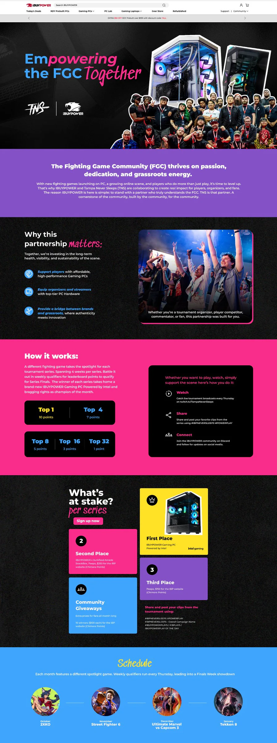 TNS and iBUYPOWER website design